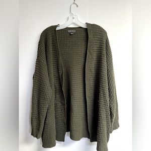 Green Cardigan Sweater - 2X